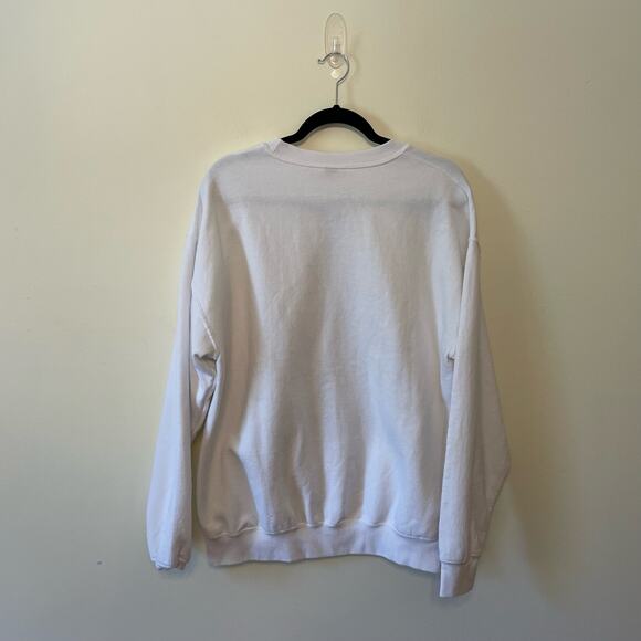 Gildan L pullover crewneck sweatshirt graphic mug shot Billy Idol singer white - Picture 5 of 7